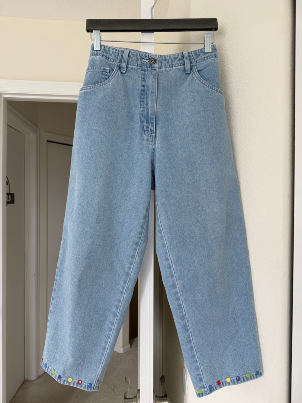 Christopher & Bank Vintage Y2K Cropped Ankle Jeans/Capris Colorful Hem Size 10